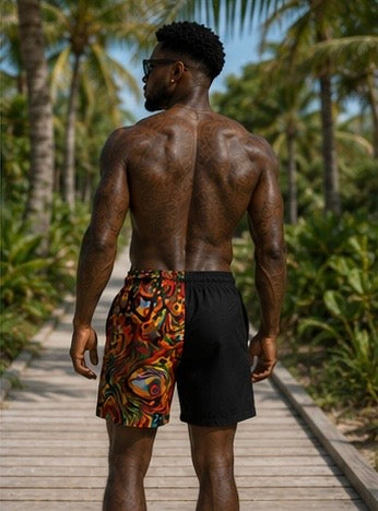 Color Melt Swim Trunks