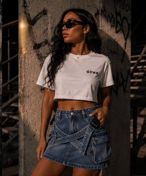 Crossfire Denim Mini Skirt