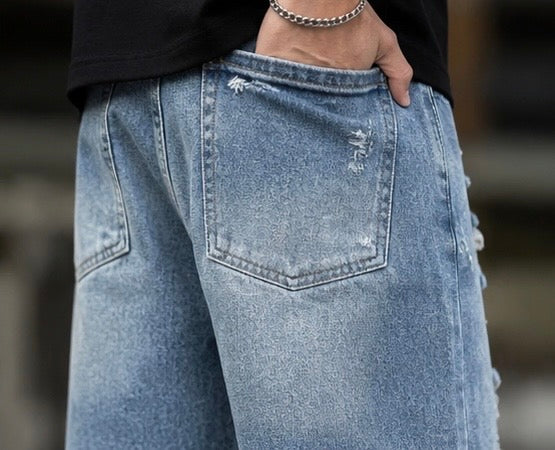 Rebel Wash Denim Shorts