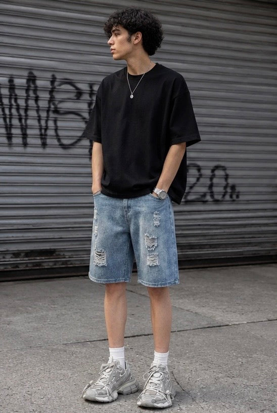 Rebel Wash Denim Shorts