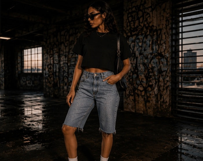 After Hours Denim Shorts