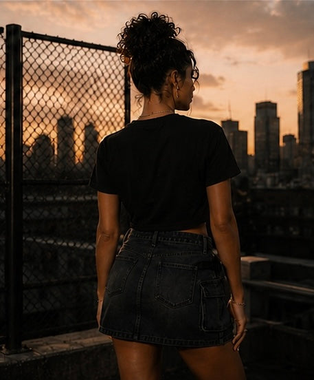 Crossfire Denim Mini Skirt