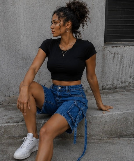 Offgrid Denim Cargo Shorts