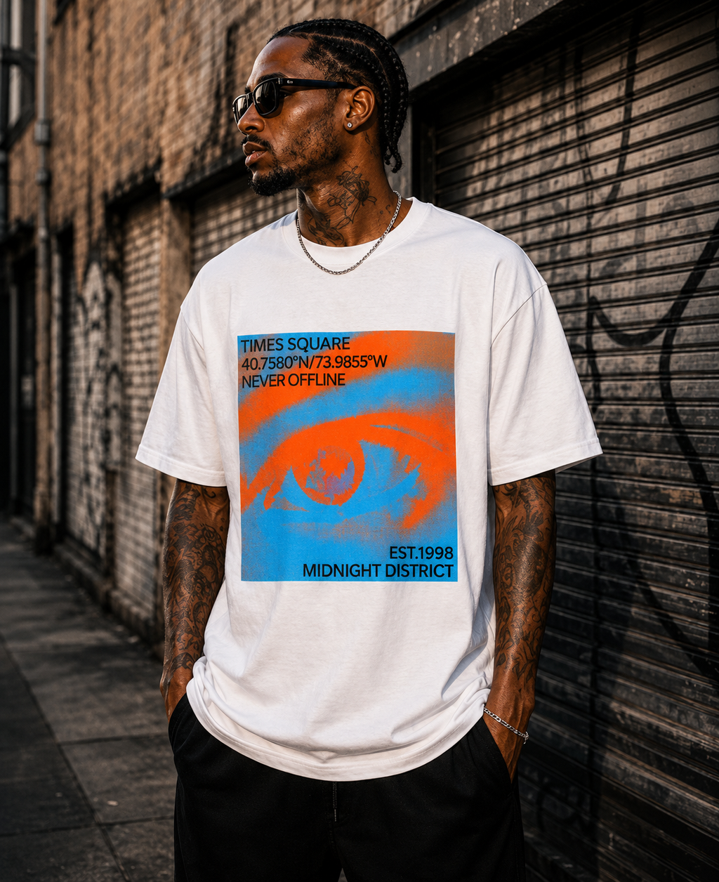 Midnight District Oversized Tee (Unisex)